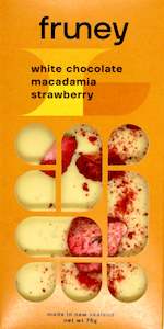 Chocolate Bars: White chocolate, Macadamia & Strawberry bar